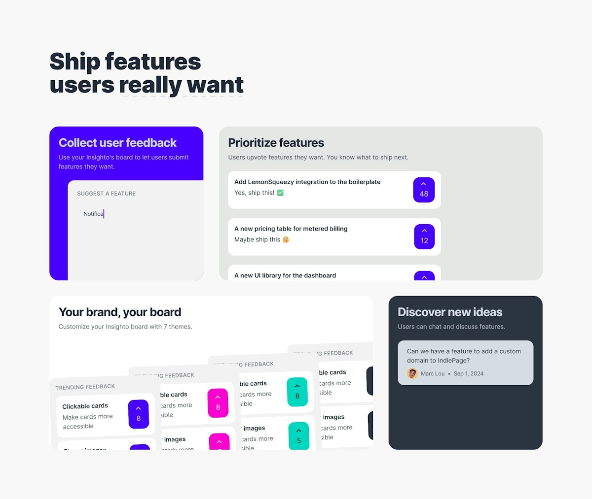 A Features Grid component for ShipFast boilerplate