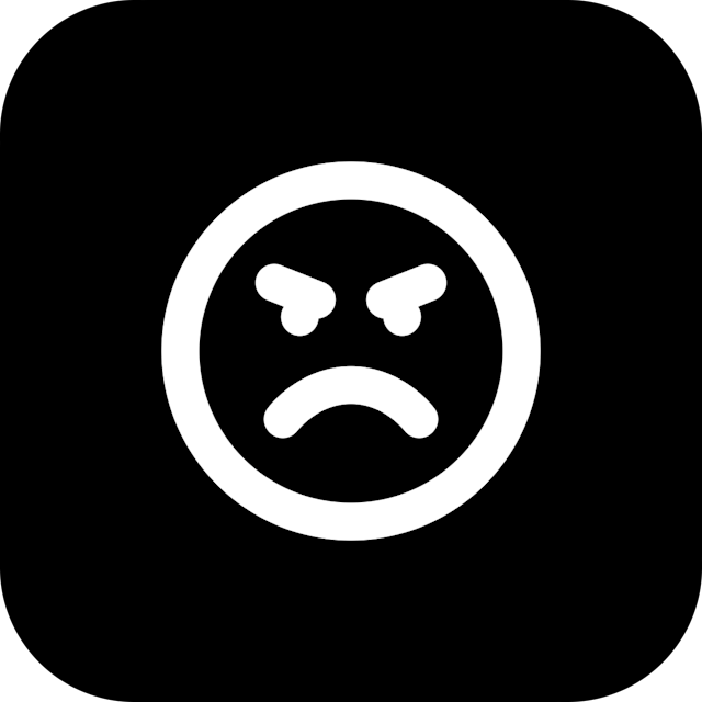 Angry icon for Mobile App logo