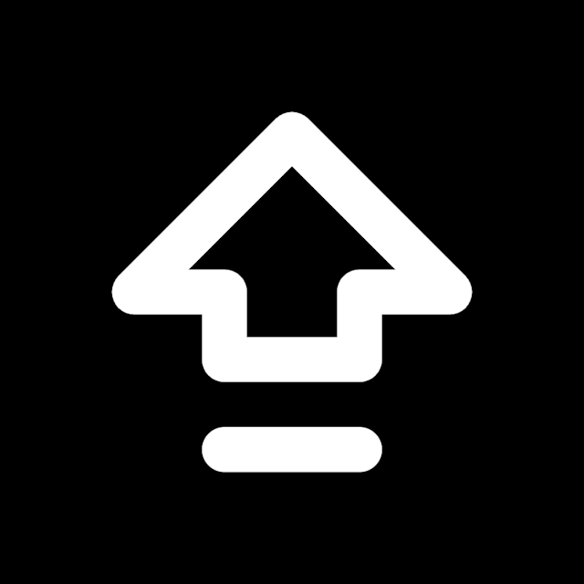 Arrow Big Up Dash icon for Website logo