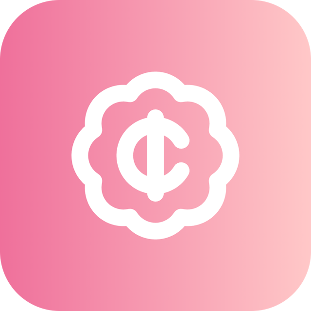 Badge Cent icon for Social Media logo