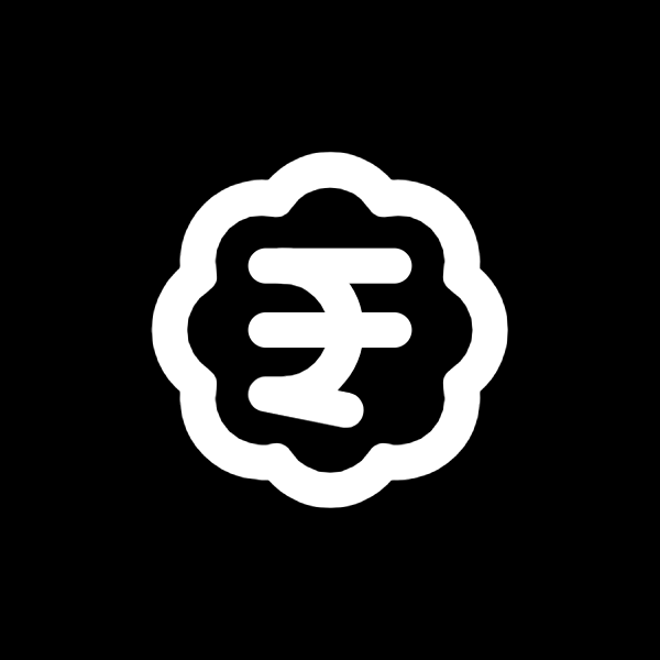 Badge Indian Rupee icon for Website logo