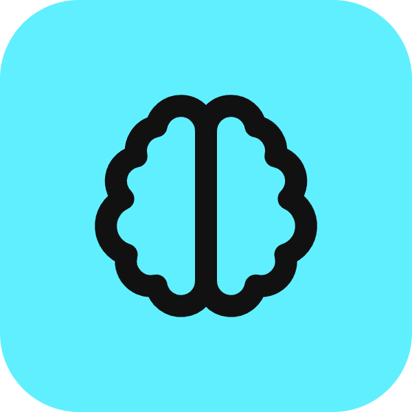 Brain icon for Mobile App logo