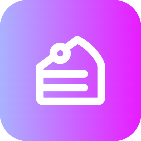 Cake Slice icon for Mobile App logo