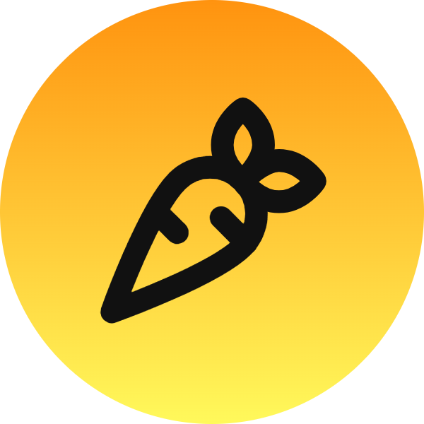 Carrot icon for Mobile App logo