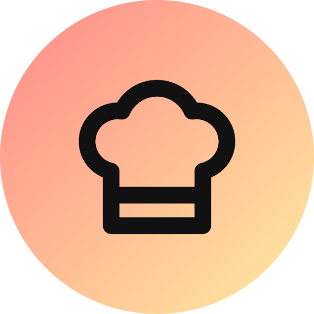 Chef Hat icon for Mobile App logo