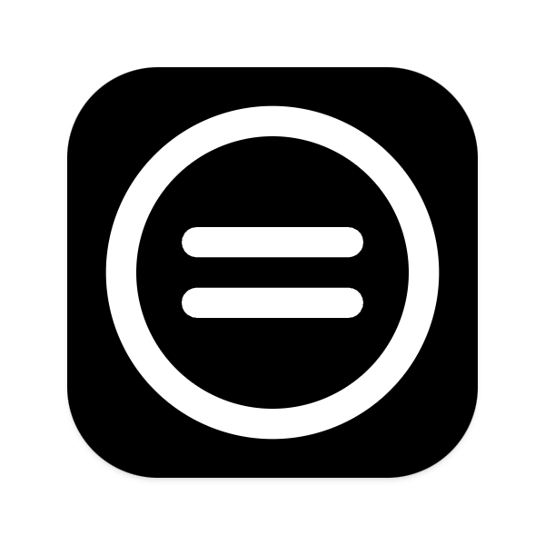 Circle Equal icon for Ecommerce logo