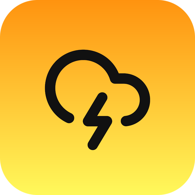 Cloud Lightning icon for Mobile App logo