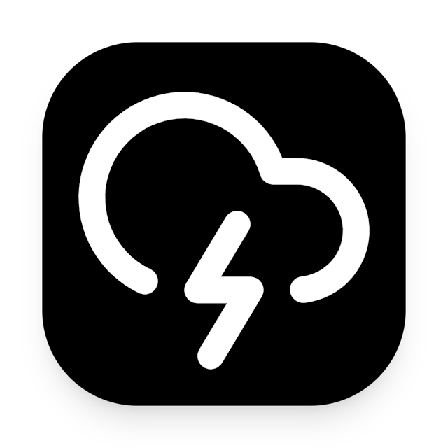Cloud Lightning icon for Mobile App logo