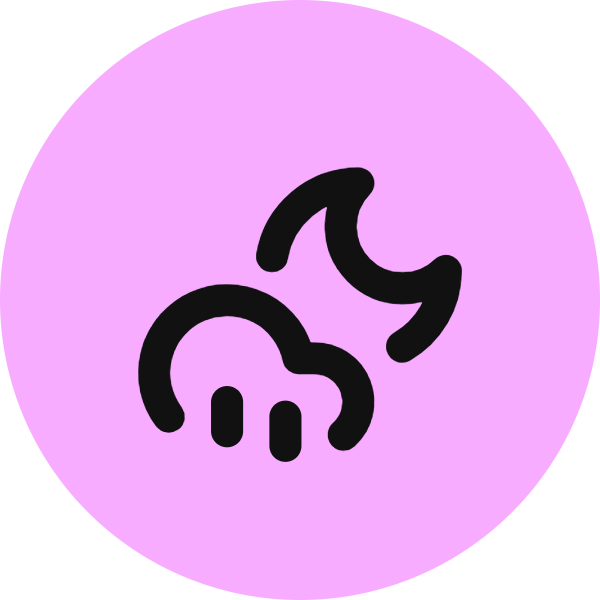 Cloud Moon Rain icon for Video Game logo