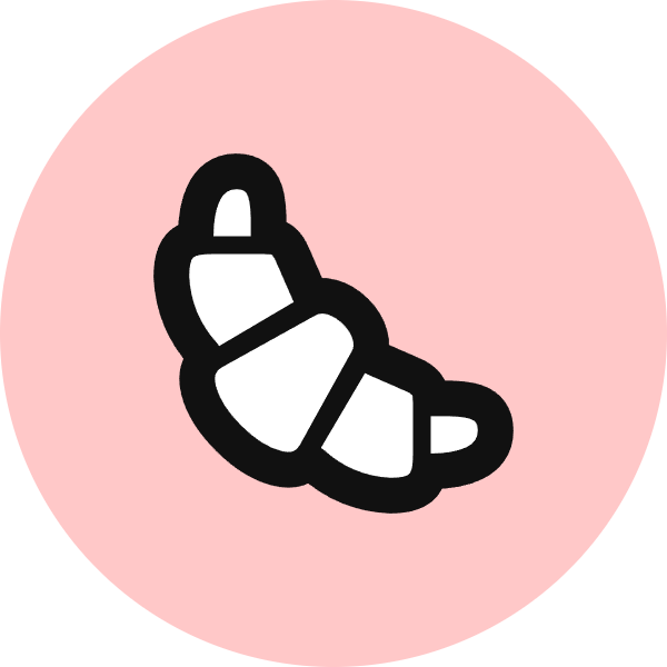 Croissant icon for Restaurant logo