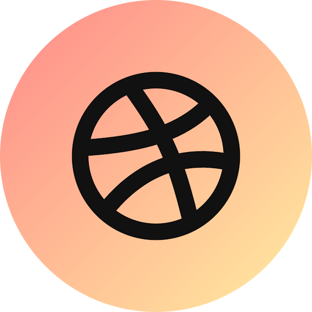 Dribbble icon for Social Media logo