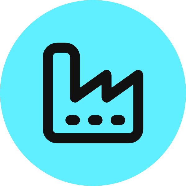 Factory icon for SaaS logo