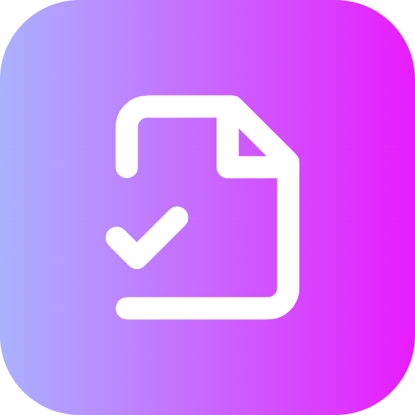 File Check 2 icon for Mobile App logo