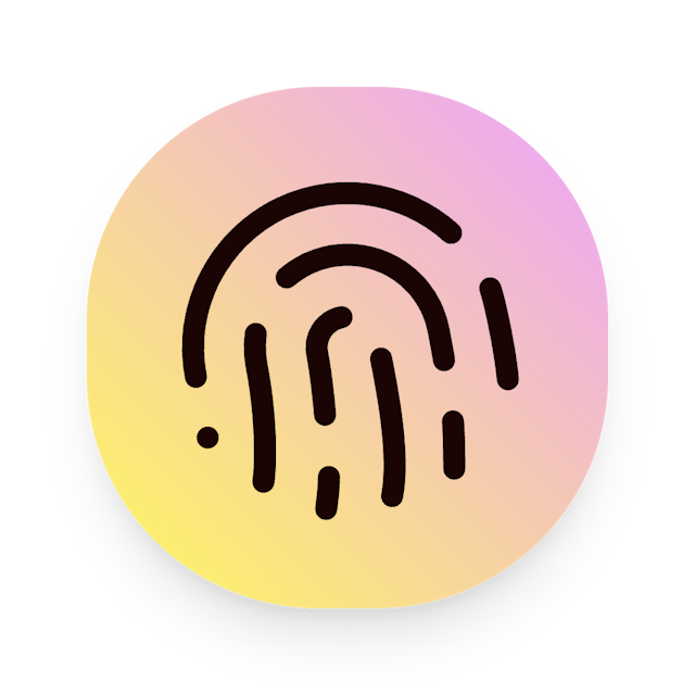 Fingerprint icon for Blog logo