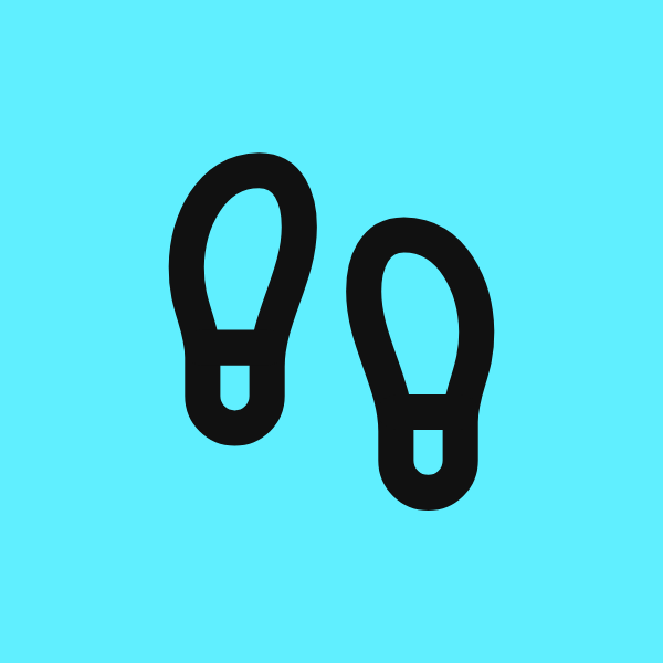 Footprints icon for Ecommerce logo
