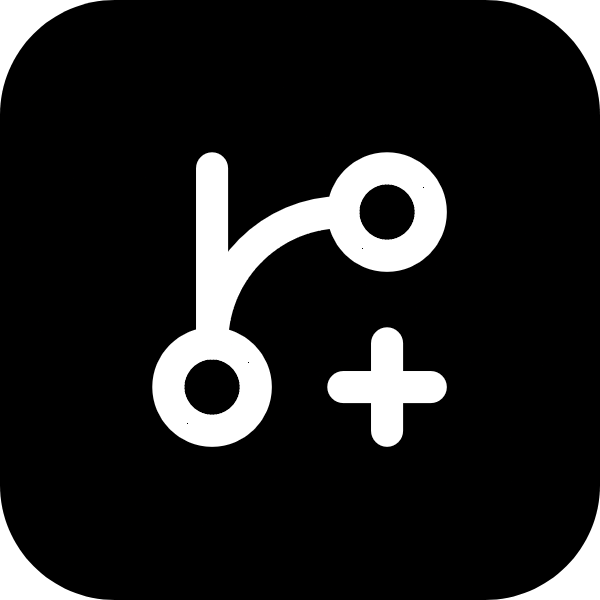 Git Branch Plus icon for SaaS logo