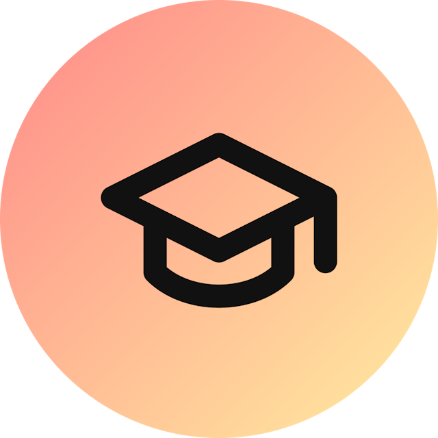 Graduation Cap icon for Online Course logo