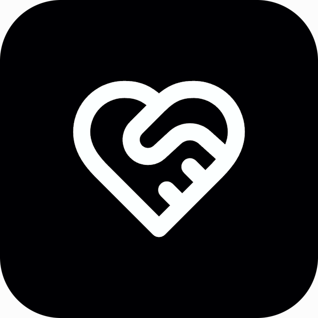 Heart Handshake icon for Bank logo