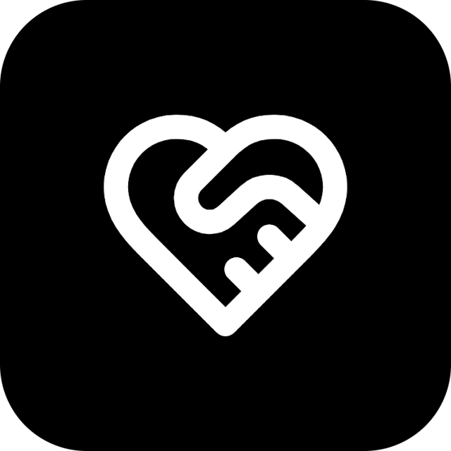 Heart Handshake icon for Gym logo
