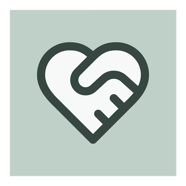 Heart Handshake icon for Ecommerce logo
