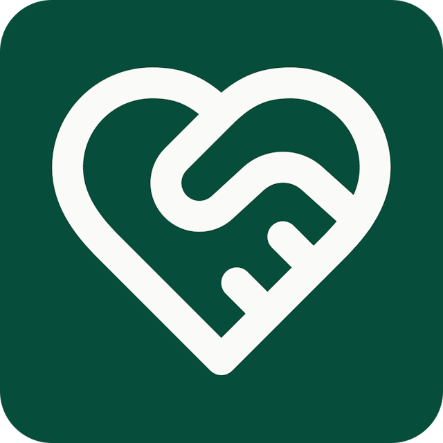 Heart Handshake icon for SaaS logo