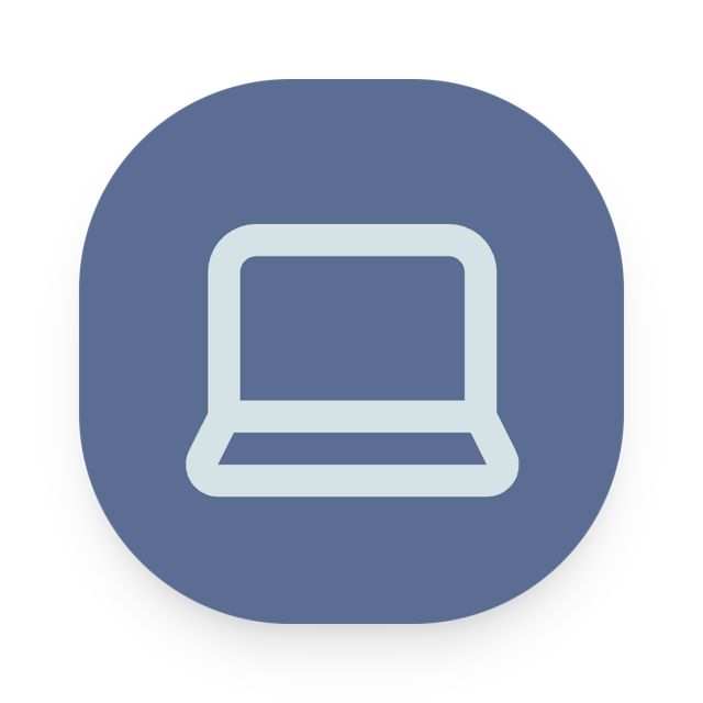 Laptop icon for SaaS logo