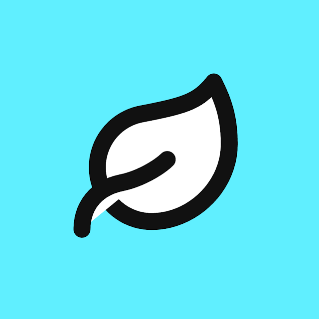 Leaf icon for Mobile App logo