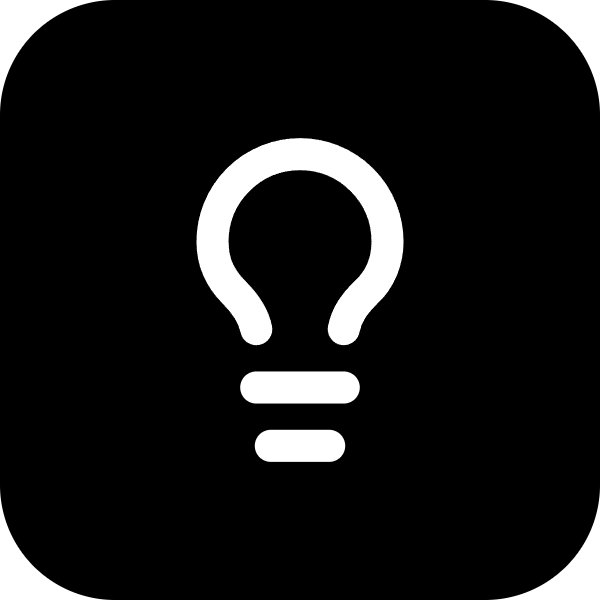 Lightbulb icon for Blog logo