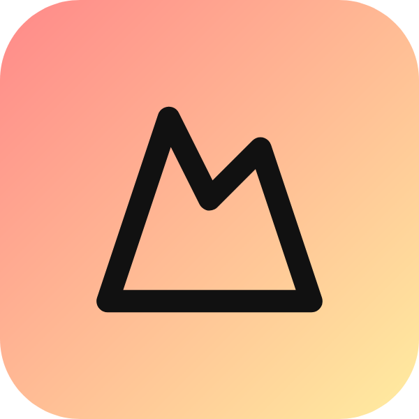 Mountain icon for SaaS logo