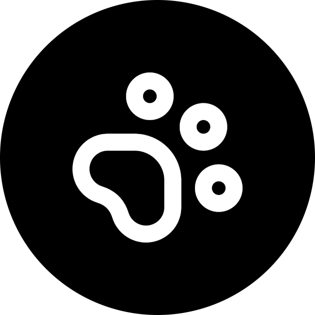 Paw Print icon for Barber Shop logo