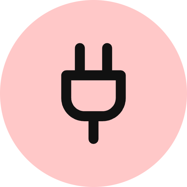 Plug icon for Mobile App logo