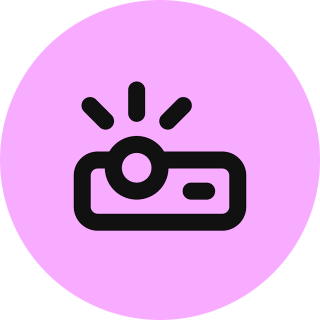 Projector icon for Book logo