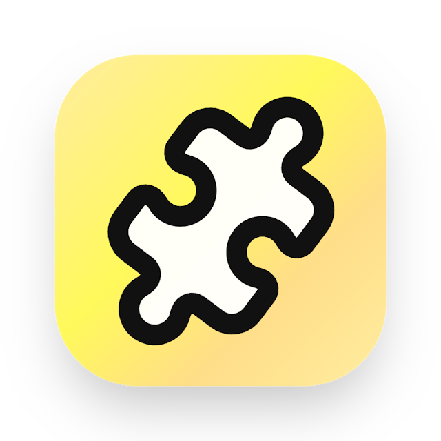 Puzzle icon for Mobile App logo