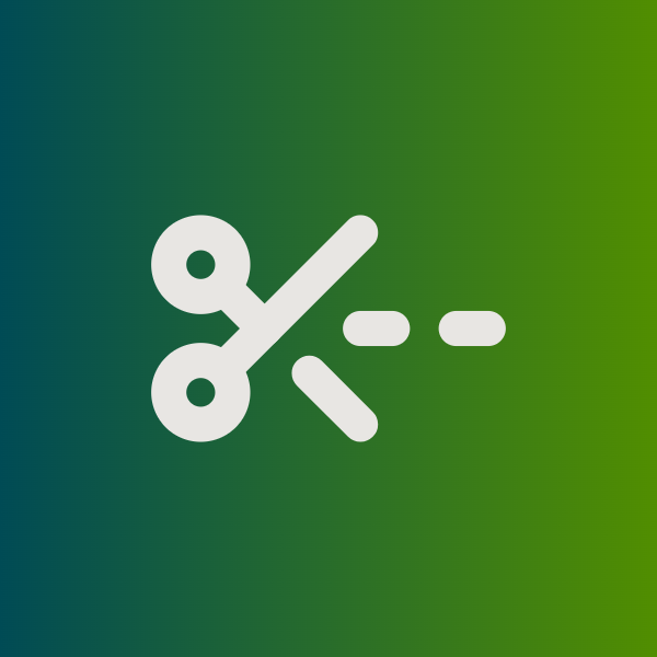 Scissors Line Dashed icon for Mobile App logo
