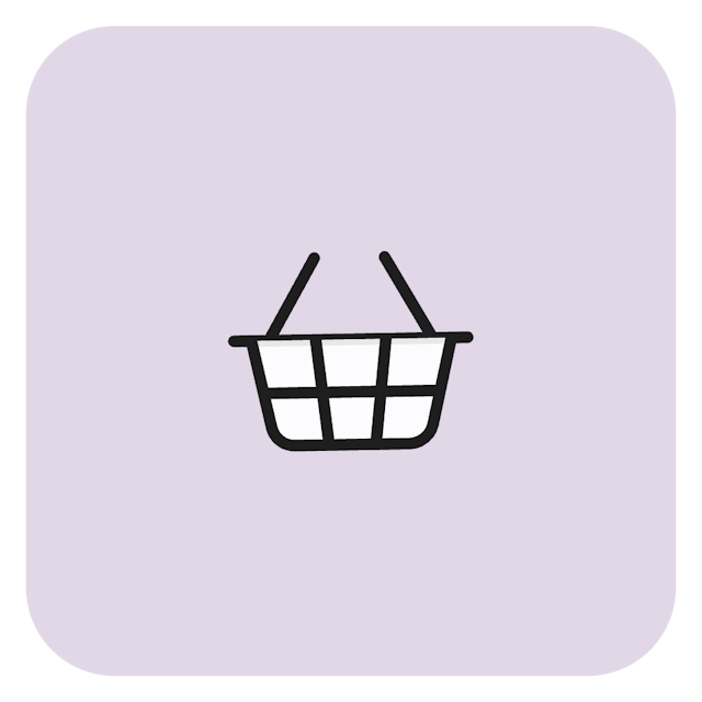 Shopping Basket icon for Ecommerce logo