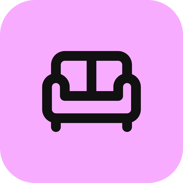 Sofa icon for Hotel logo