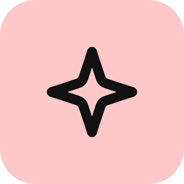 Sparkle icon for Photography logo
