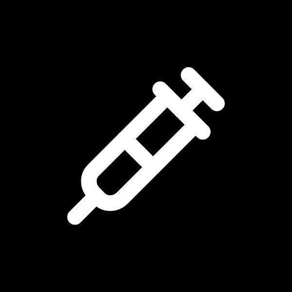Syringe icon for Mobile App logo
