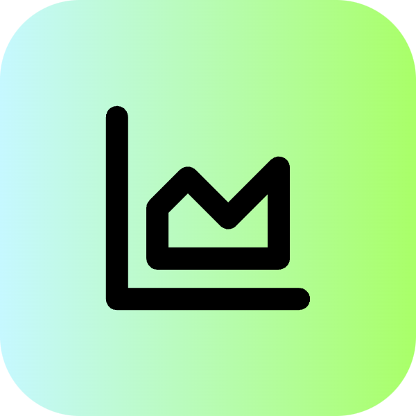 Area Chart icon for Website logo