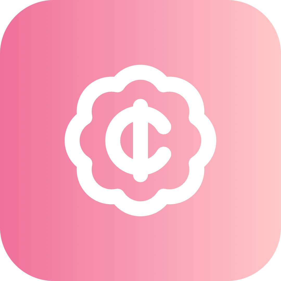 Badge Cent icon for Social Media logo