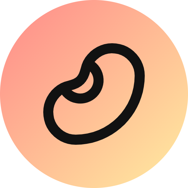 Bean icon for Cafe logo