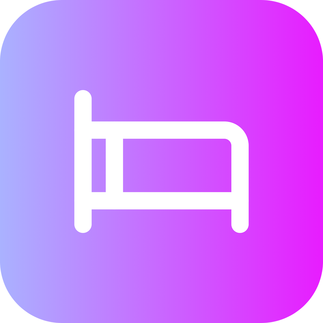 Bed icon for Hotel logo