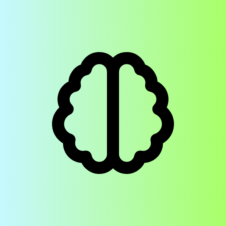 Brain icon for Mobile App logo