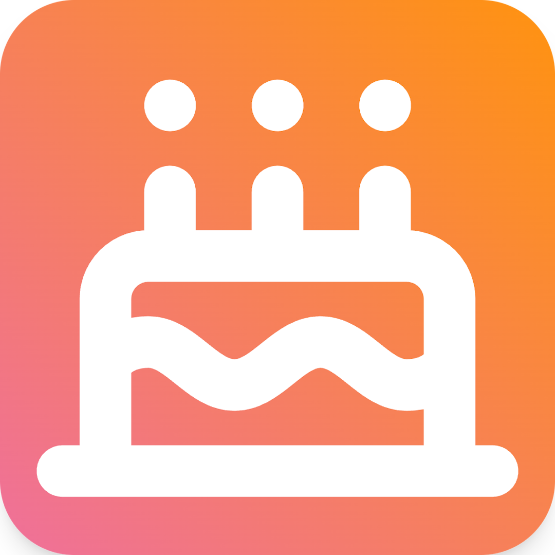 Cake icon for Mobile App logo