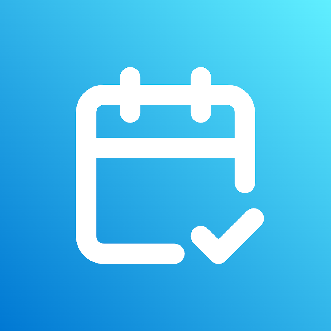 Calendar Check 2 icon for Mobile App logo