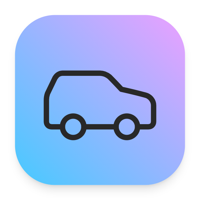 Car icon for Mobile App logo