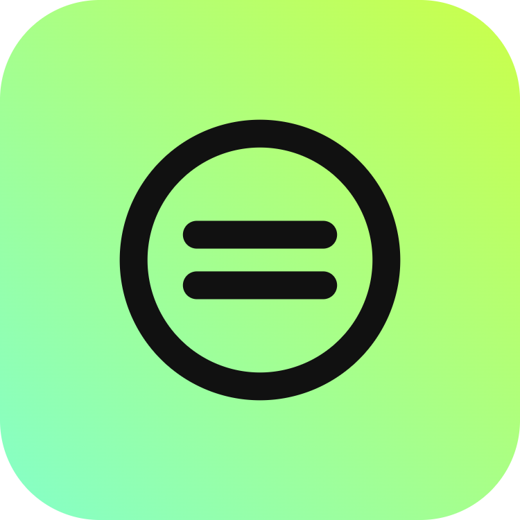 Circle Equal icon for Game logo