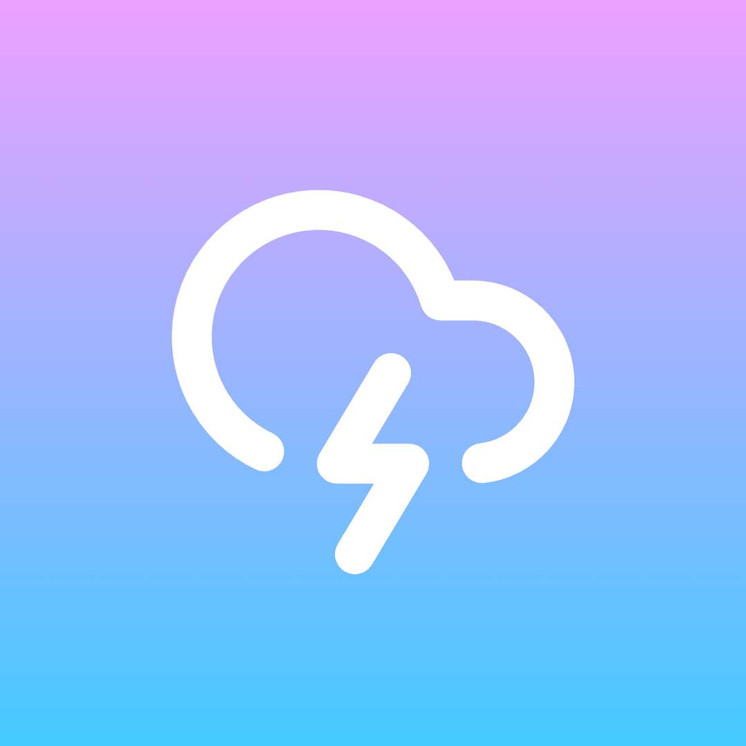 Cloud Lightning icon for Photography logo