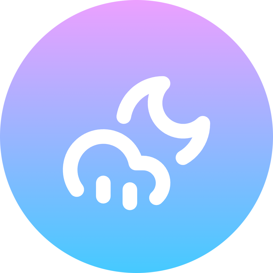 Cloud Moon Rain icon for Restaurant logo
