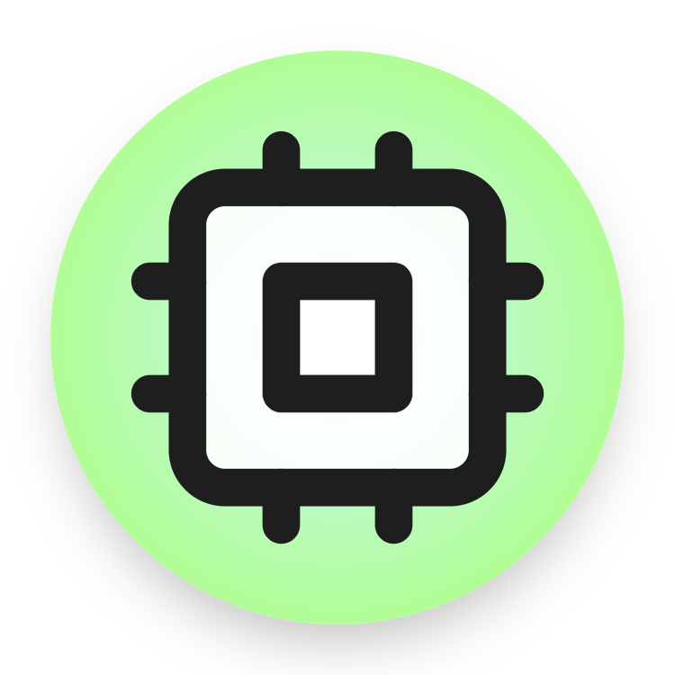 Cpu icon for Social Media logo